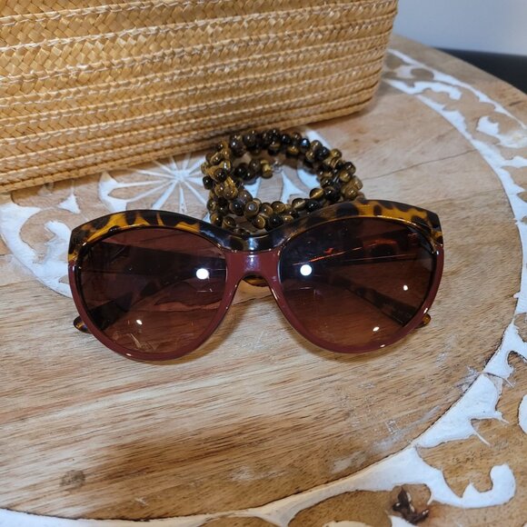 Tortoise Shell Reader Sunglasses Sunlily G250 Brown Gradient Lenses Retro - Picture 3 of 8